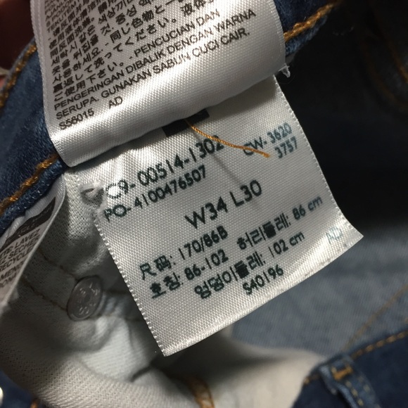 Levi’s 514 Straight Jeans Men’s 34x30 Med Wash Blue Denim Stretch (Read Desc) - Picture 9 of 13